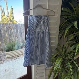 Old Navy Blue and White Striped Mini Dress